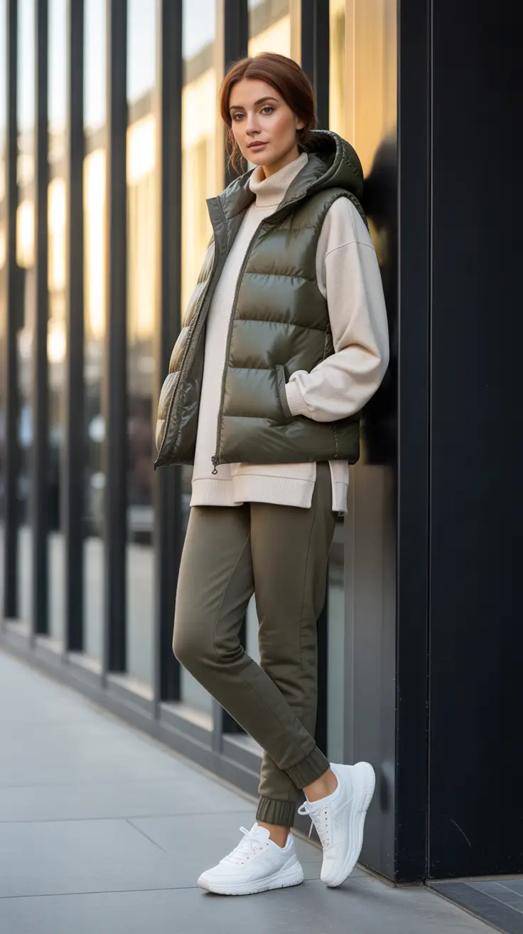 Travel outfit ideas 2026 Puffer Vest Layers For Crisp Weather Walkthroughs