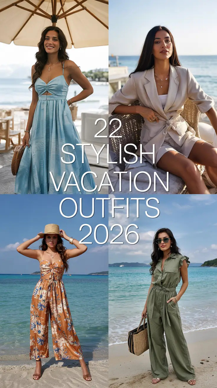 Stylish Vacation Outfits 2026 - Cute, Easy Looks For Every Trip