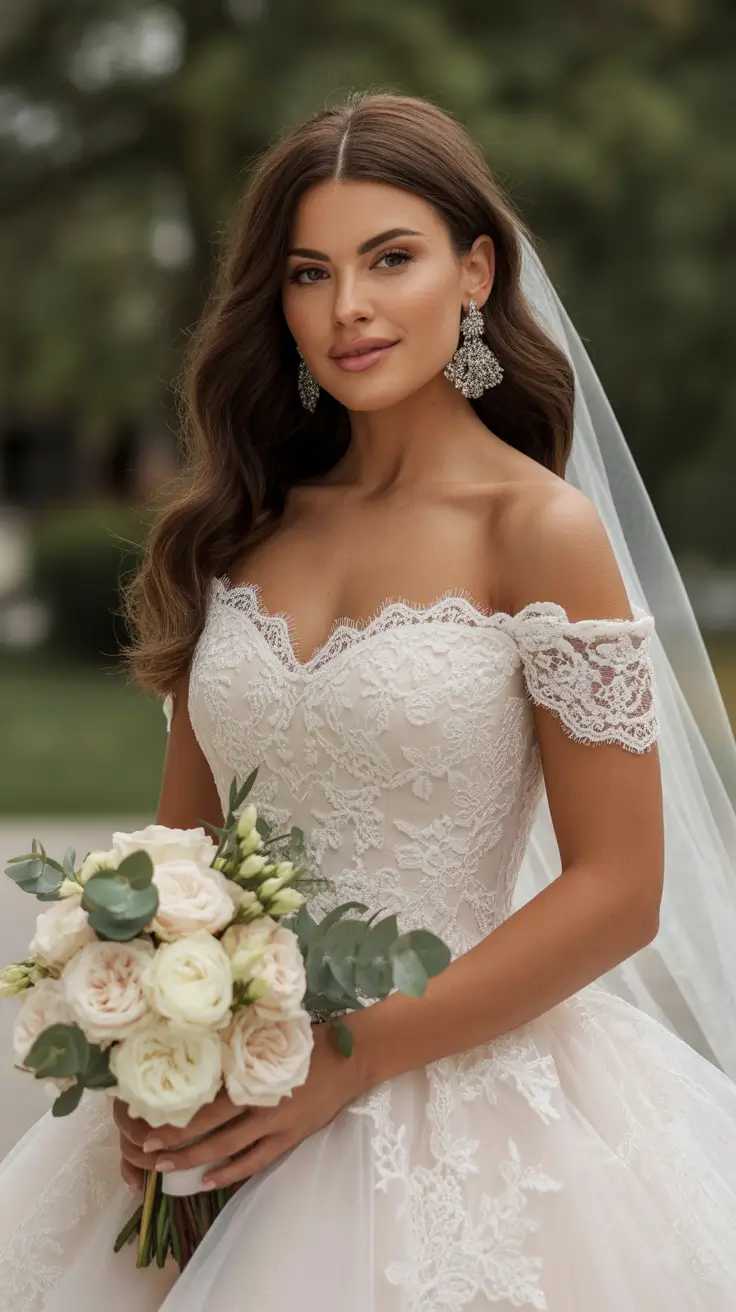 Wedding hair ideas 2026 Old Hollywood Waves With A Clean Center Part