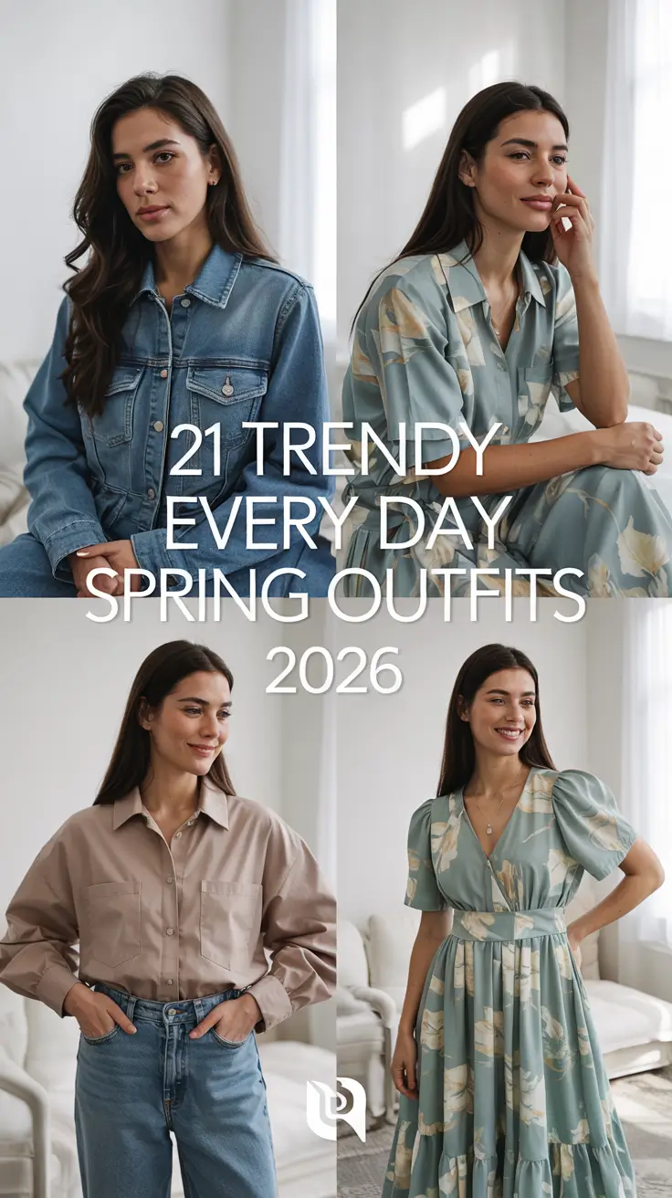 Trendy Every Day Spring Outfits 2026 - Easy Paris-Inspired Looks