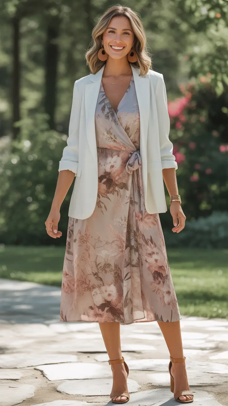 best spring brunch outfit inspo 2026 + Soft Florals And A Bright Blazer Moment