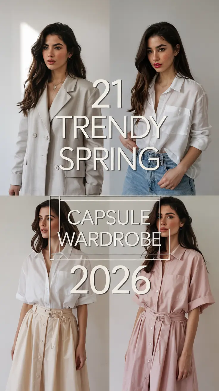 Trendy Spring Capsule Wardrobe 2026 - Chic Outfit Formulas You’ll Rewear All Season