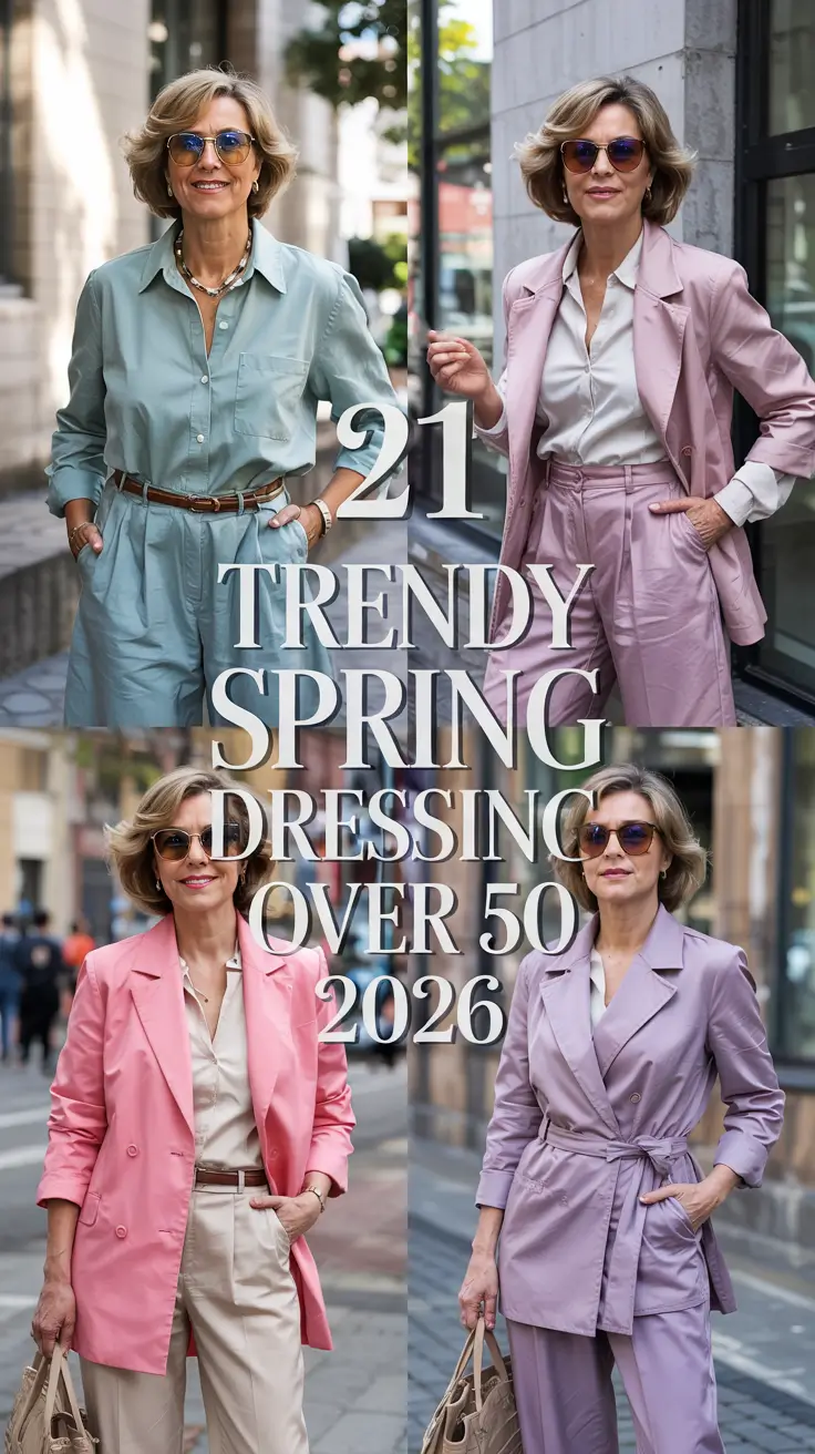 Trendy Spring Dressing Over 50 2026 - Chic Outfit Ideas