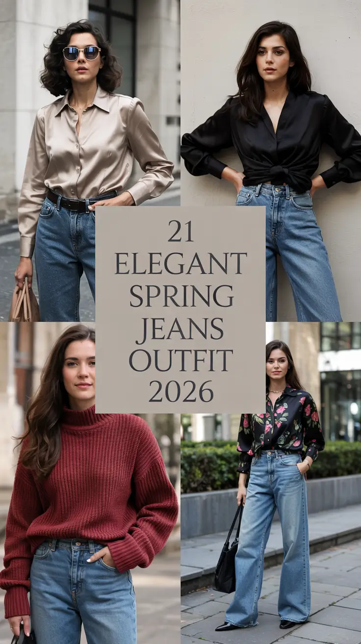 Elegant Spring Jeans Outfit 2026 - Classy Denim Looks For Women