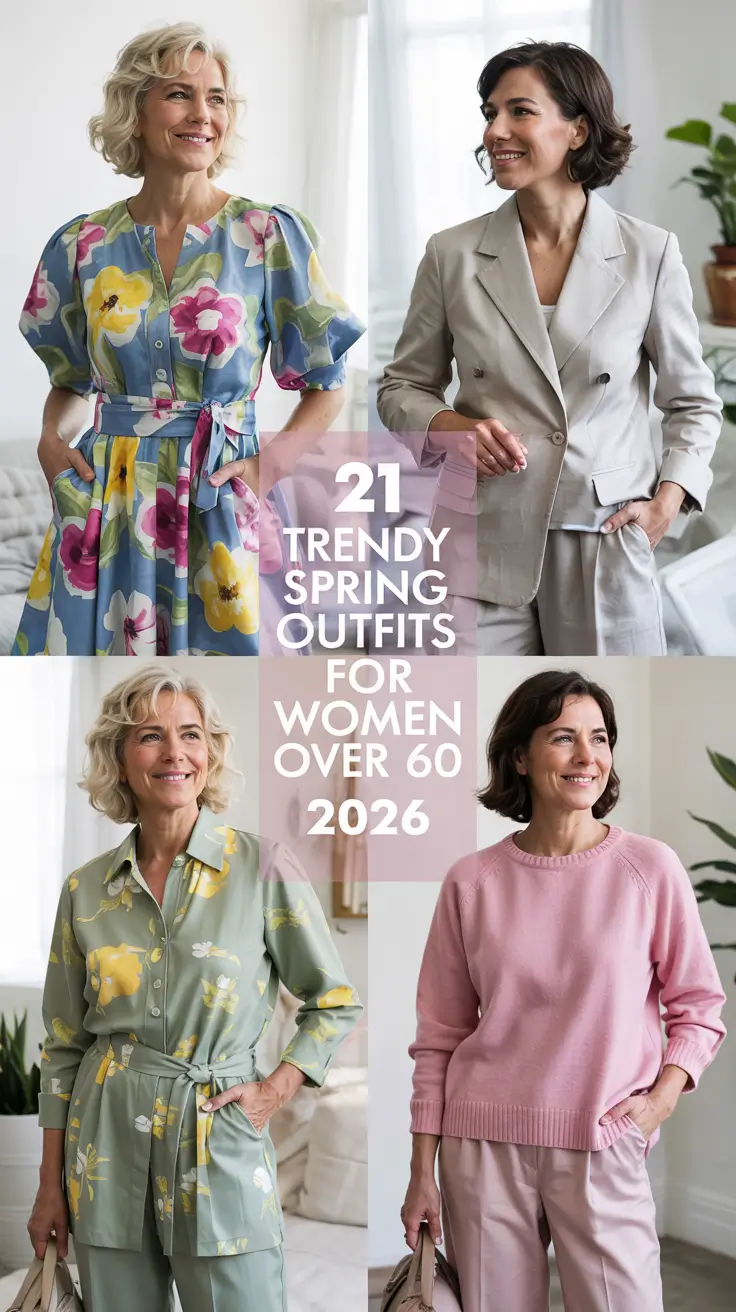 Trendy Spring Outfits For Women Over 60 2026 - Simple And Classy Ideas