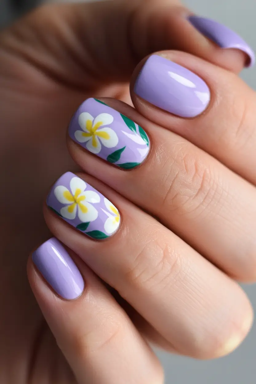 festive cool spring nails 2026 ideas + Lavender Petals For A Cool-Girl Spring