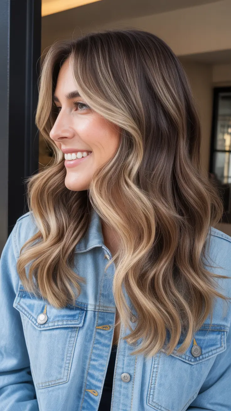best spring balayage hair color ideas 2026 + Creamy Blonde Balayage With A Bright Face Frame