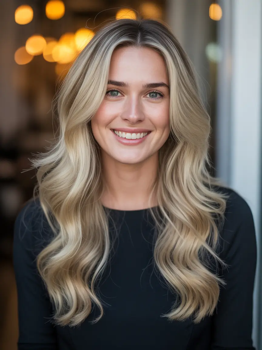 modern spring blonde hair color inspiration 2026 Soft Neutral Blonde Waves For A Fresh Spring Glow