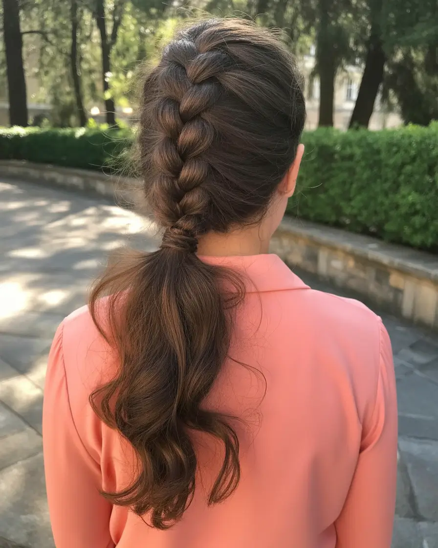 easy spring braids hairstyles 2026 + French Braid Into A Soft Ponytail With Movement