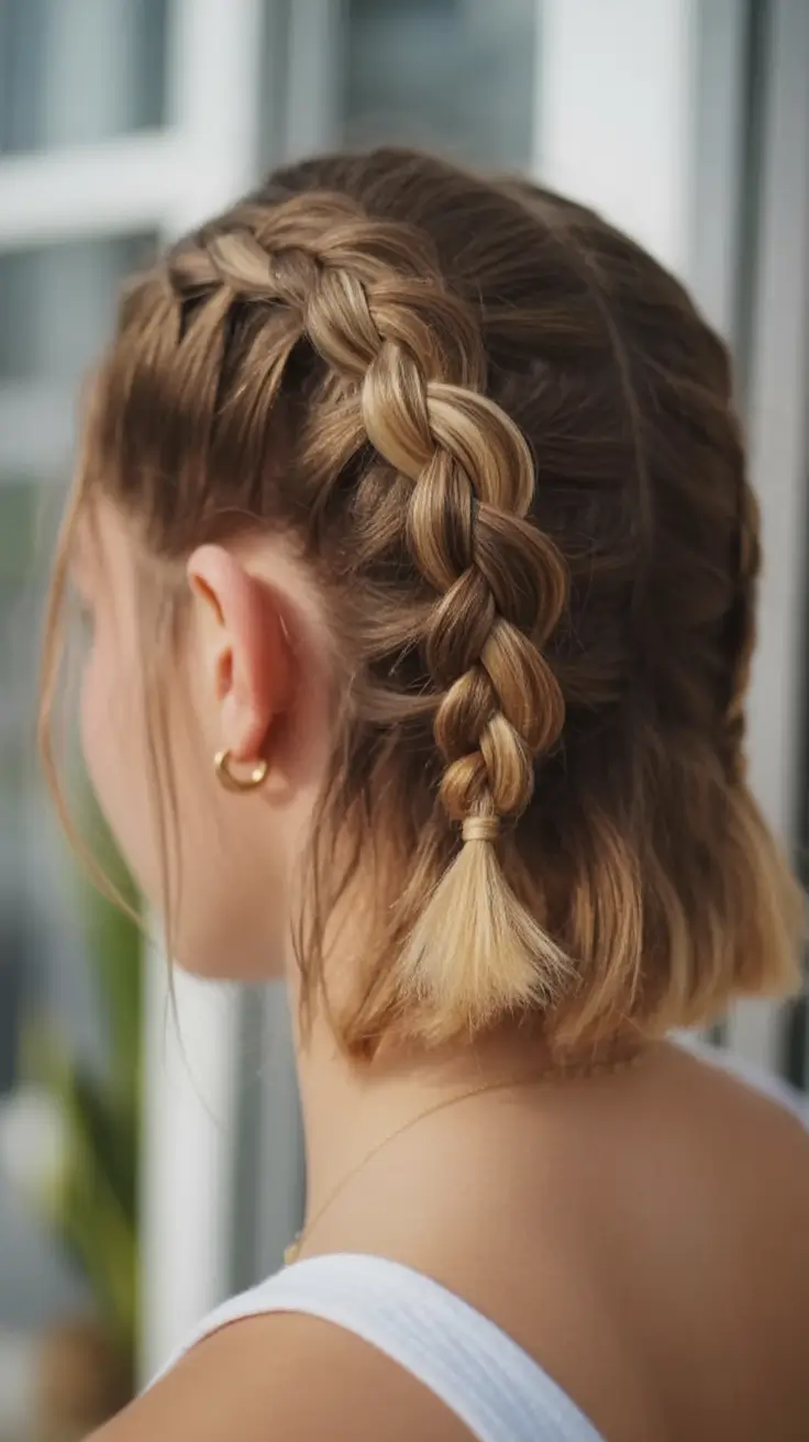 easy spring braids hairstyles 2026 Short Bob With A Side Braid For Soft Spring Detail