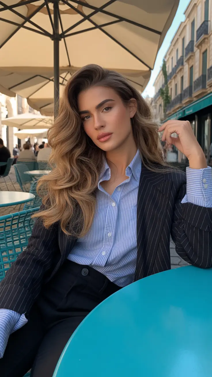 new spring caramel hair color 2026 Cafe-Ready Caramel Balayage With Big, Soft Volume