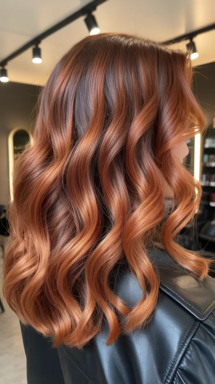 new spring caramel hair color 2026 Rich Auburn-Glazed Caramel For A Bold Spring Shift