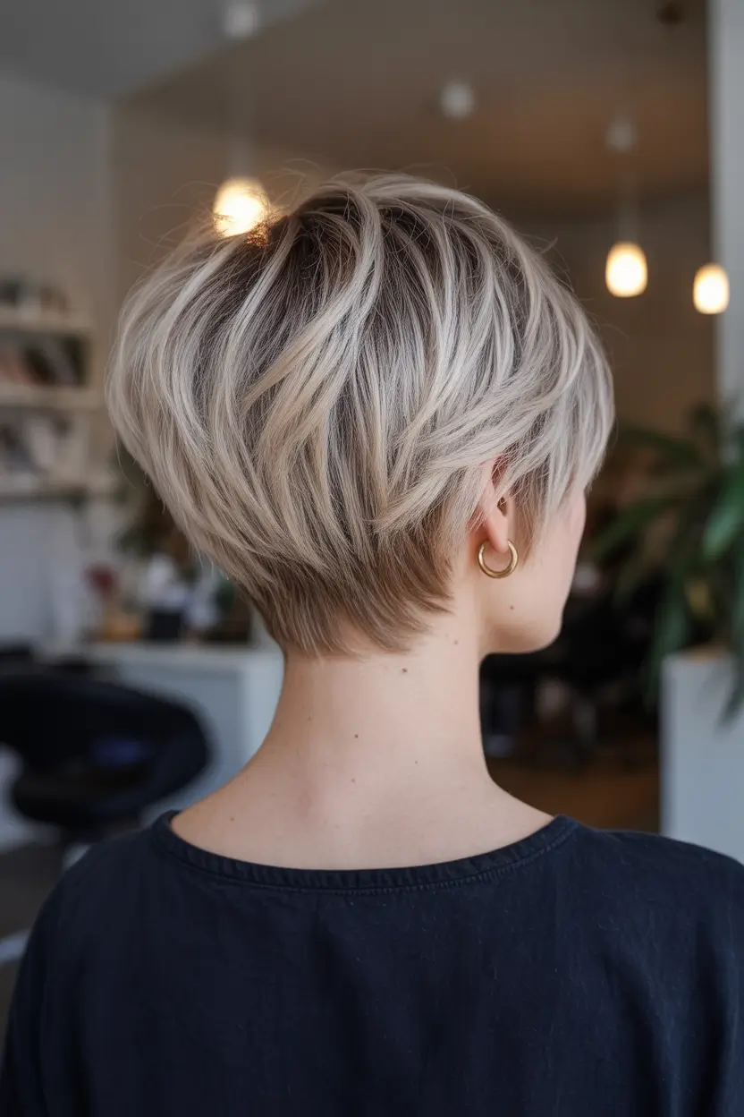 modern spring haircuts for chubby faces 2026 Short Layered Pixie With Feathered Texture