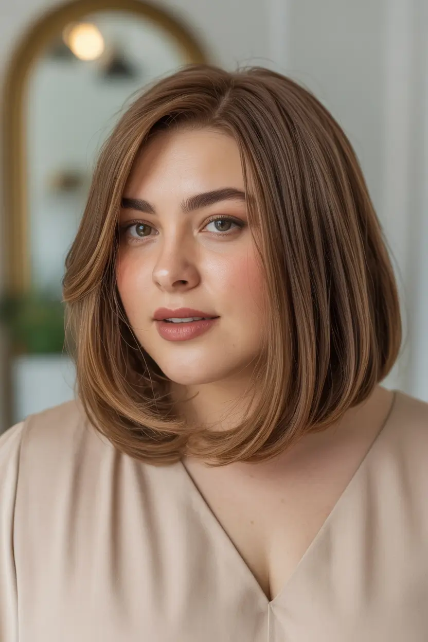 modern spring haircuts for chubby faces 2026 Classic Volume Bob With Soft Ends