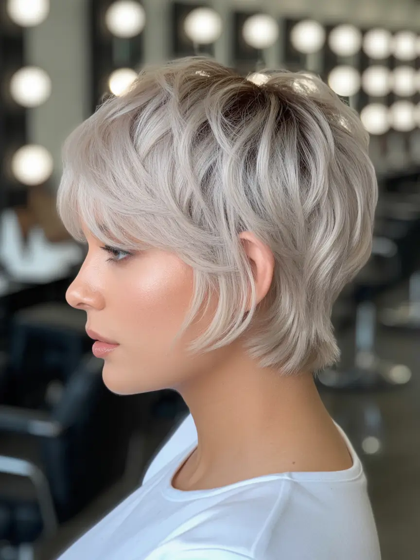 Modern Spring Haircuts for Plus Size Women 2026 Textured Long Pixie With Tapered Layers