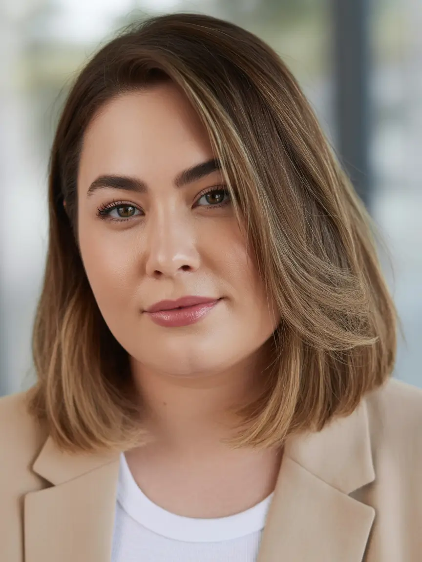 Modern Spring Haircuts for Plus Size Women 2026 Classic Shoulder-Length Bob With Natural Texture