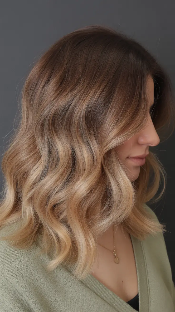 chic spring mushroom brown hair color trends 2026 + Short Mushroom Brown Balayage With Blonde-Soft Ends
