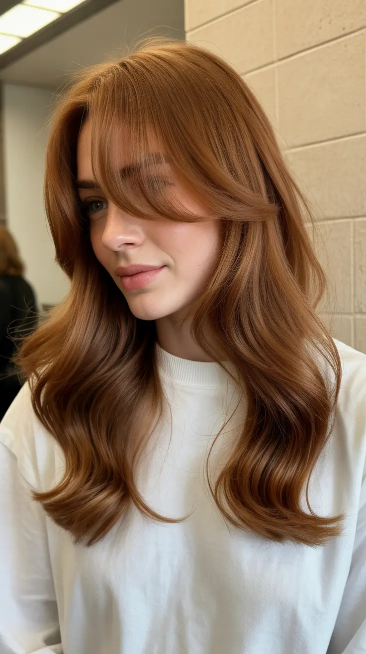 chic spring mushroom brown hair color trends 2026 + Curtain Bangs And Mushroom Brown Highlights For A Soft Spring Glow