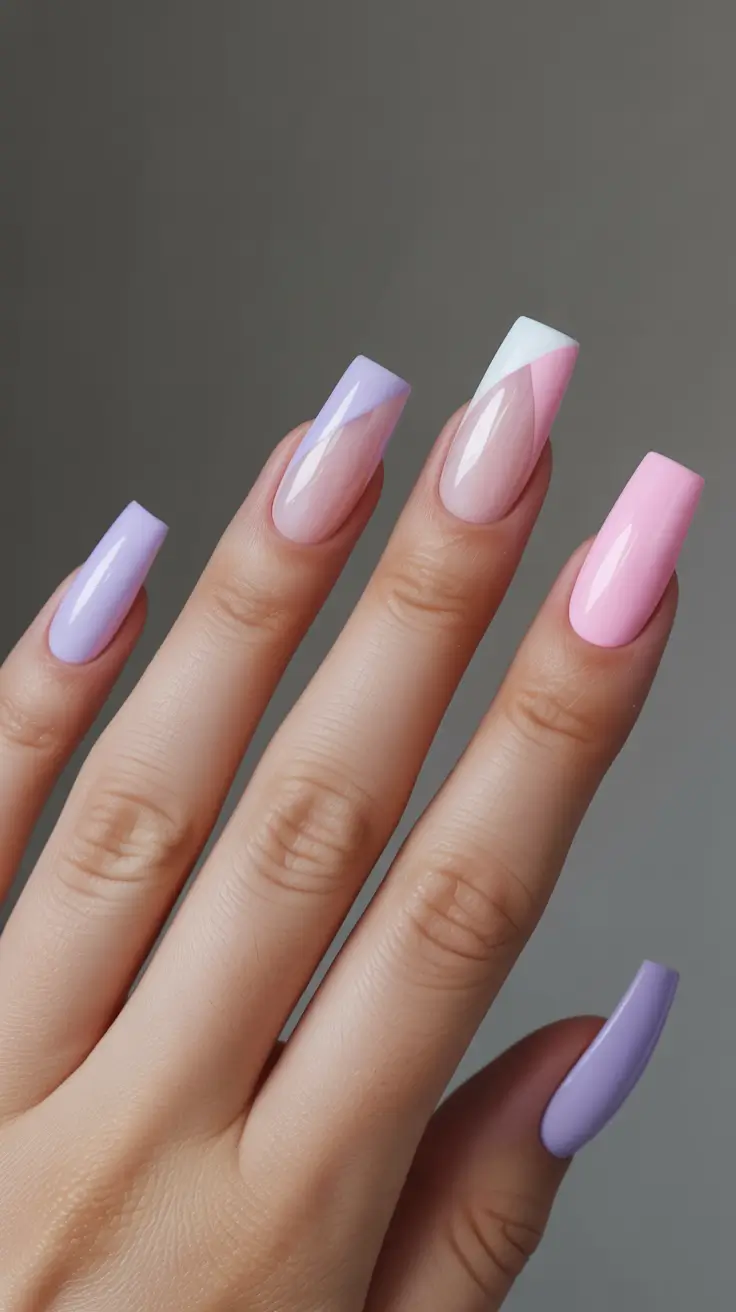 minimalist spring nails for work 2026 + Pastel Patchwork Tips That Still Mean Business