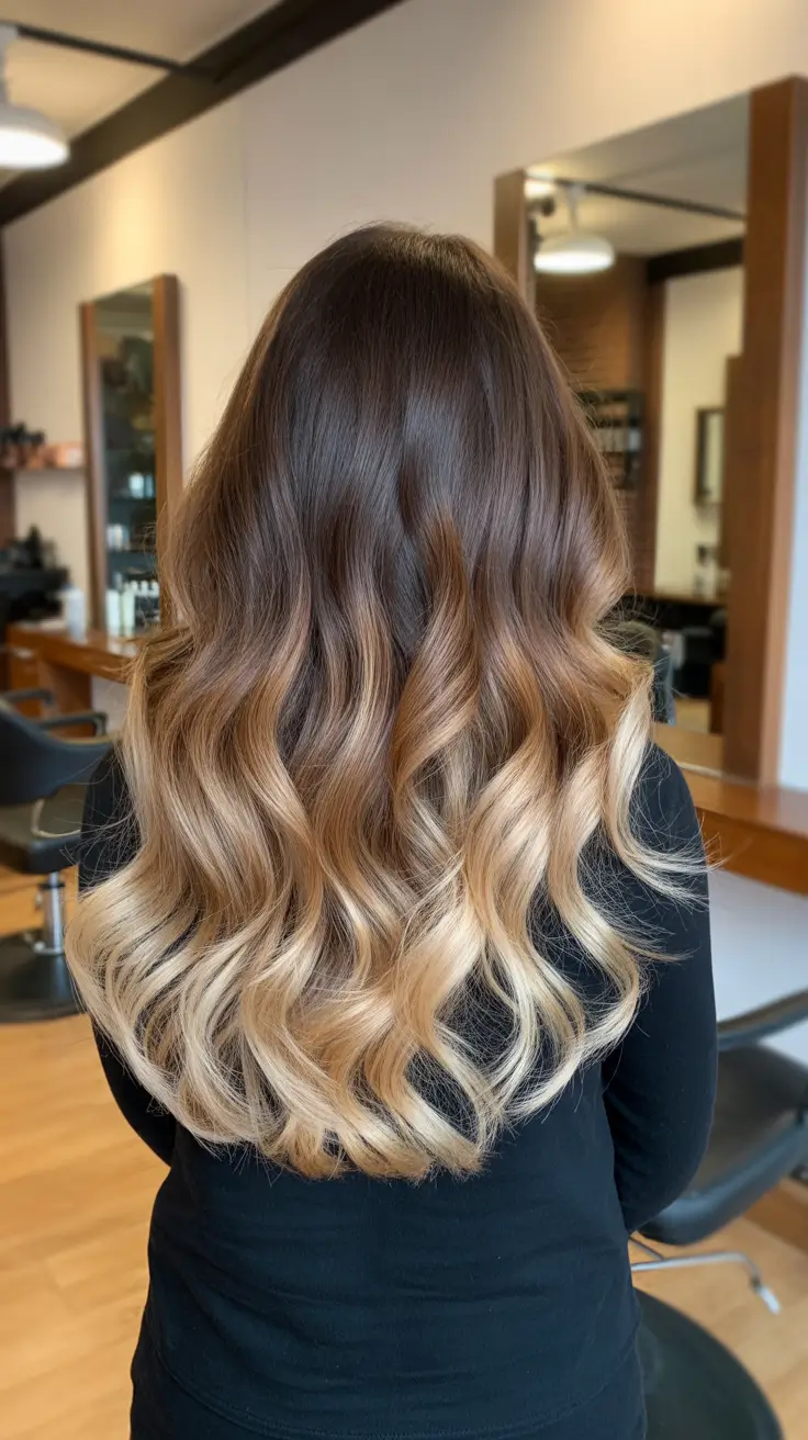 vibrant spring ombre hair color 2026 + Warm Caramel Melt With Soft Waves