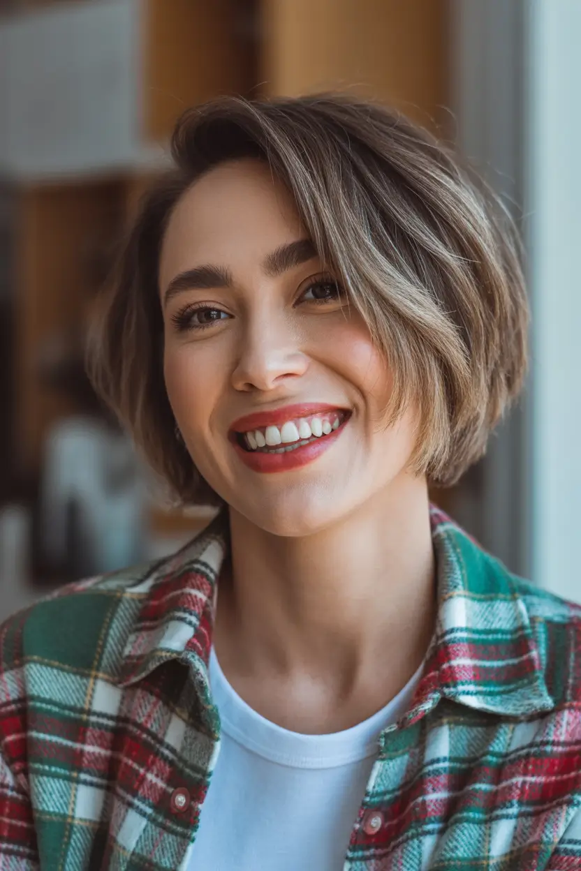 modern spring bob haircuts 2026 Soft Textured Spring Bob With Natural Dimension