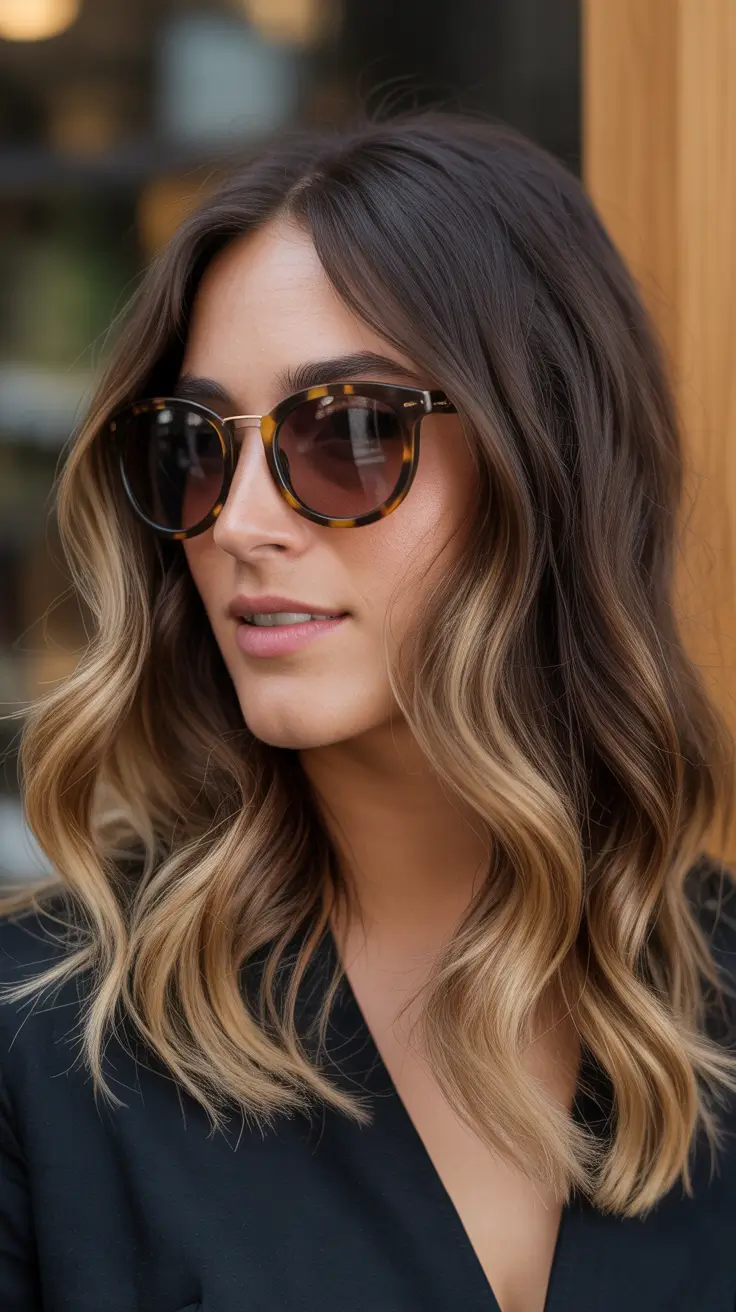 summer hair color ideas for brunettes 2026 Effortless Beachy Brunette With Sunlit Highlights