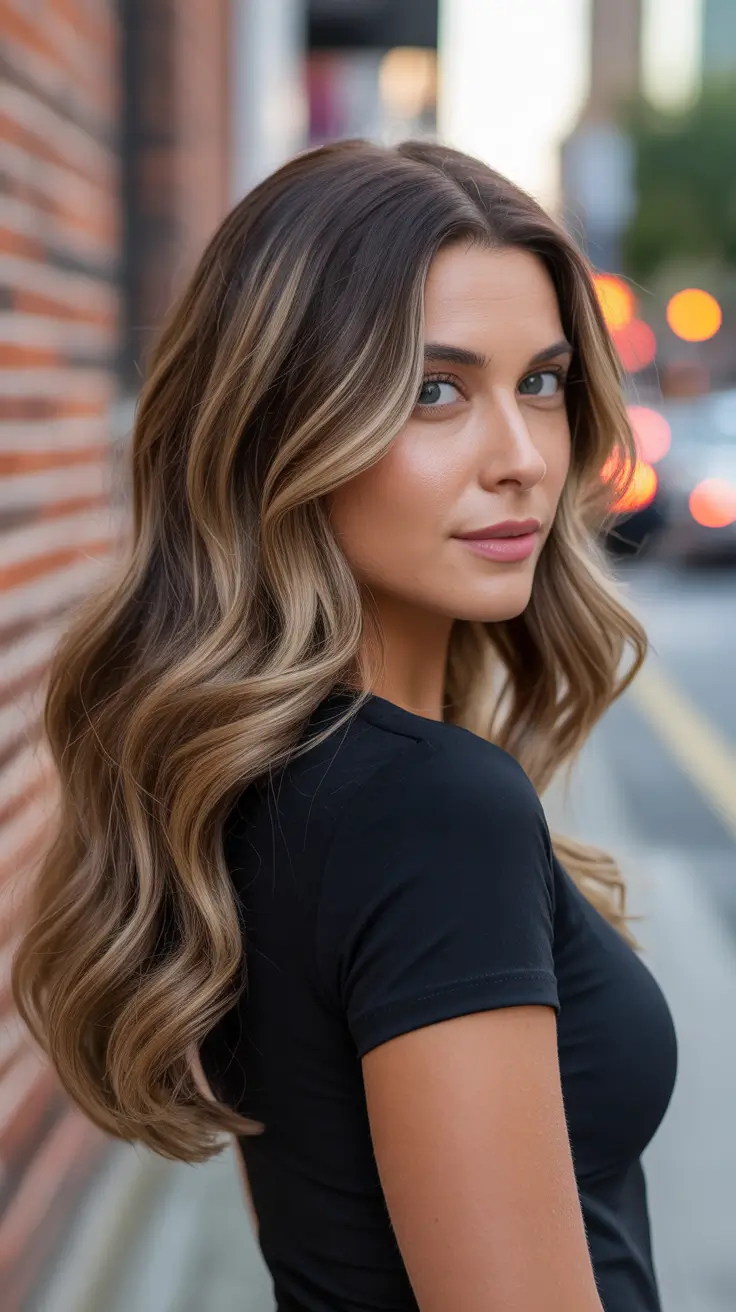 summer hair color ideas for brunettes 2026 Soft Brunette Melt With Face-Framing Blonde
