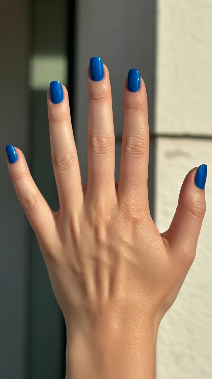 summer nail colors ideas 2026 Electric Blue Minimalism That Still Feels Bold